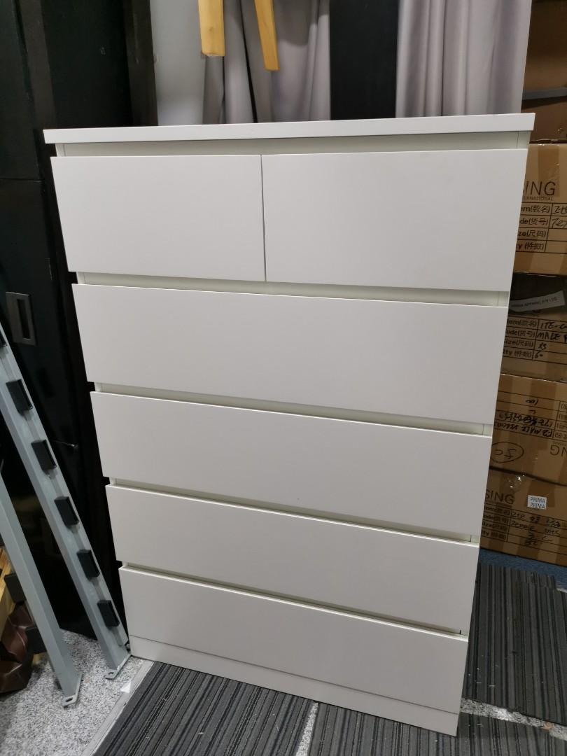 Ikea Malm Chest of 6 Drawers, Furniture & Home Living, Furniture