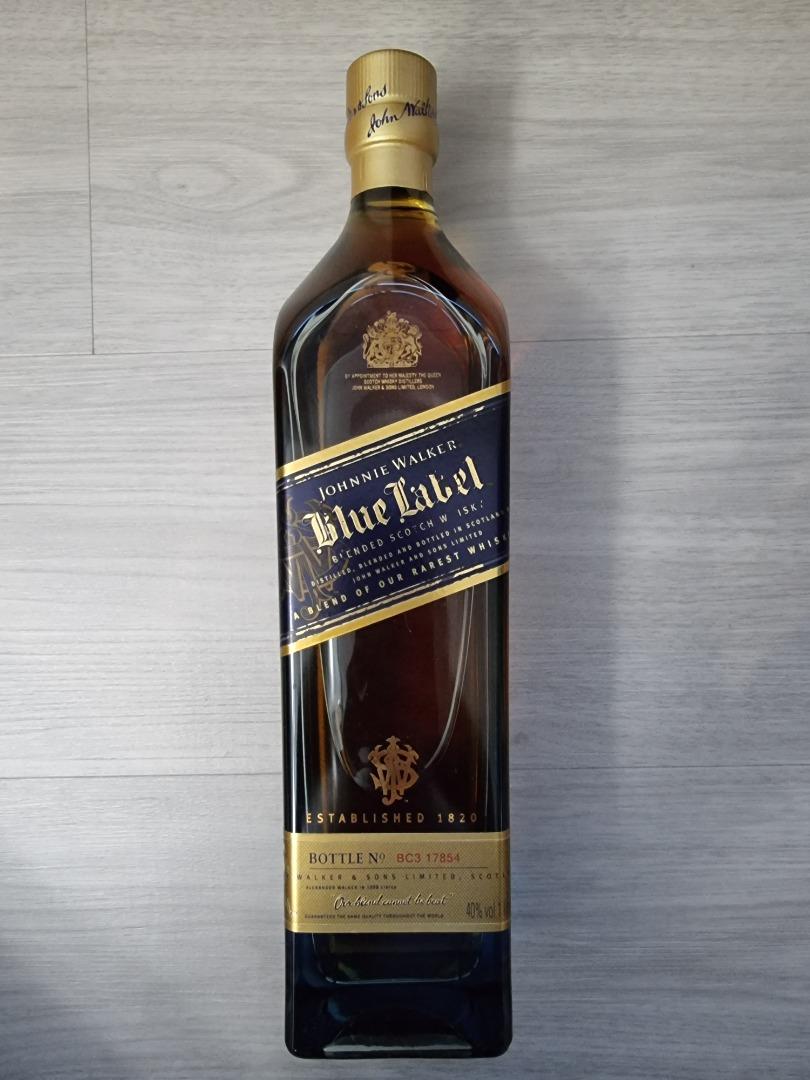 Johnnie Walker Blue Label ABV 40 1L with Gift Box, Food & Drinks