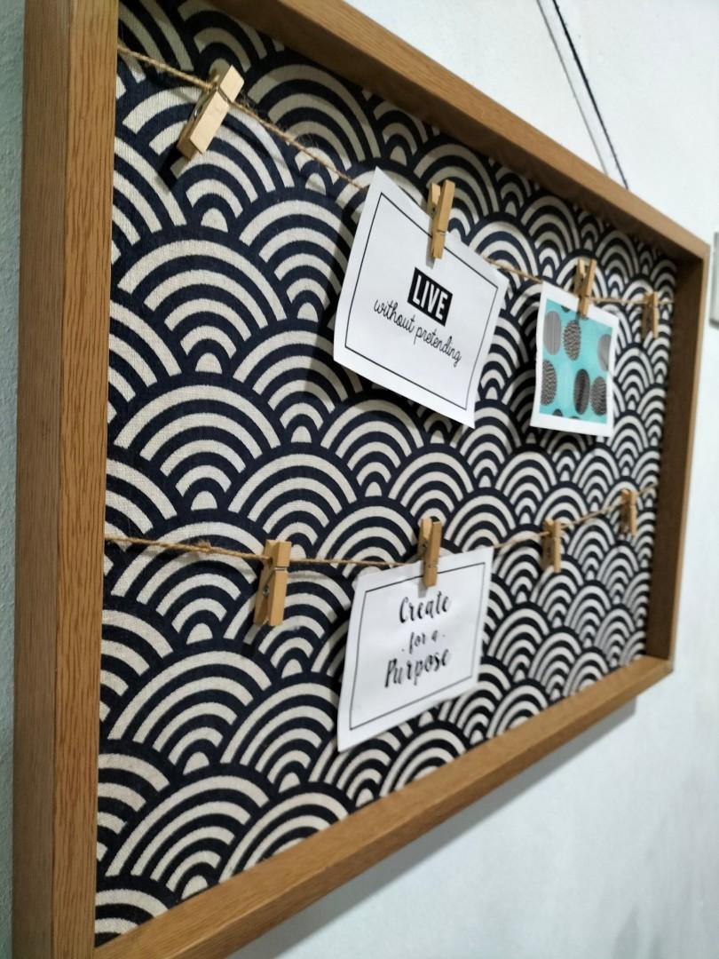 Kaison Hanging Clip Notice Board, Furniture & Home Living, Home Decor