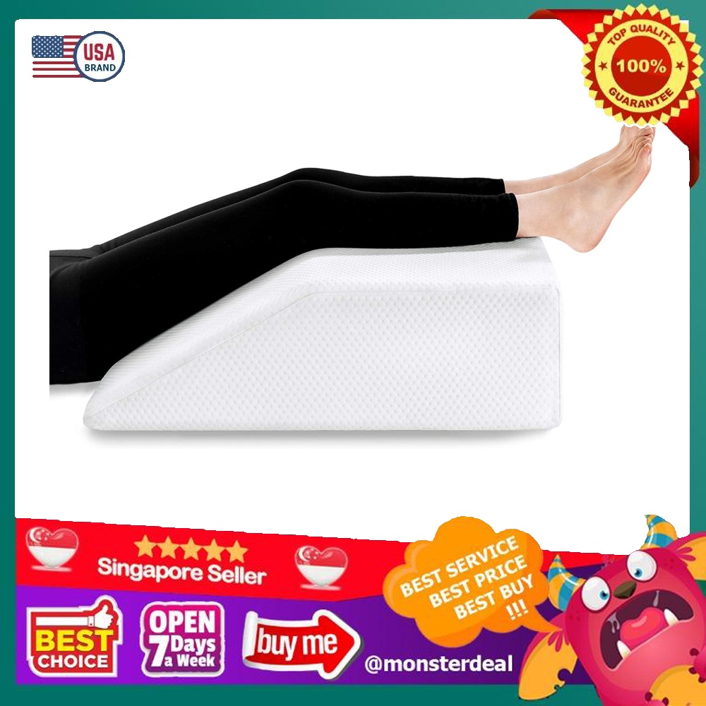 Leg Elevation Pillow with Cooling Gel Memory Foam Top, Wedge Pillow to