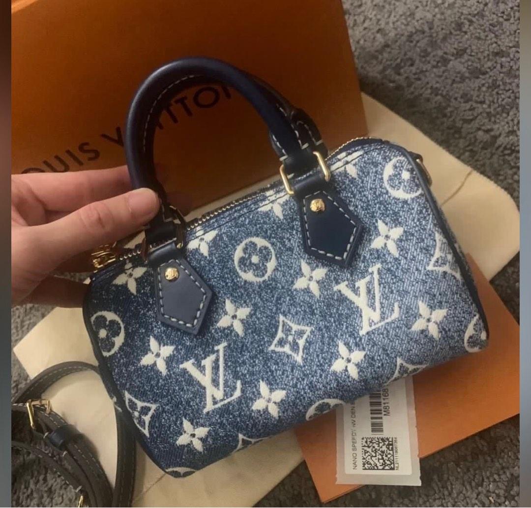 BNIB lv nano speedy denim