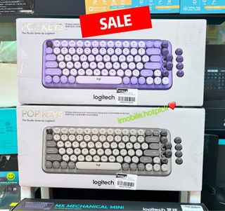 Logitech POP KEYS Wireless Bluetooth Mechanical Keyboard 😍👉 Purple / Gray-White 🔥 SALE 🔥64163656261633110