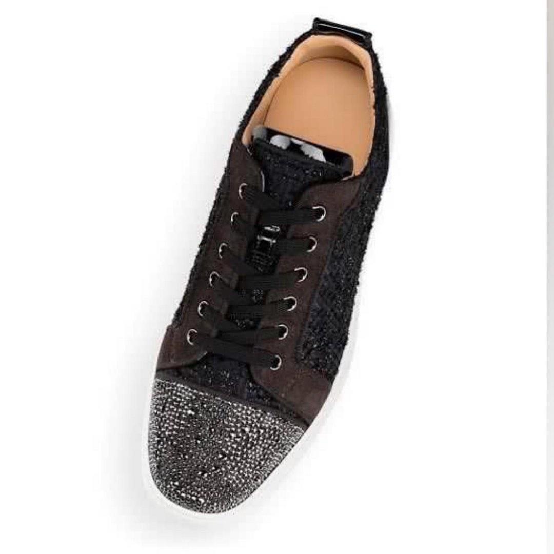 Christian Louboutin Louis Strass Silver, Men's Fashion, Footwear, Sneakers  on Carousell