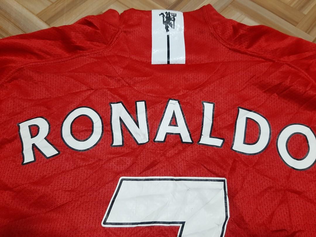 Nike 2007-2008 Manchester United Jersey Ronaldo #7 Long Sleeve Large