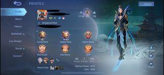 Ml account / Mlbb account /Mobile Legends Account/ Ling Collector / Yi sun shin/ Yss collector / Gusion collector / Semi-stacked account