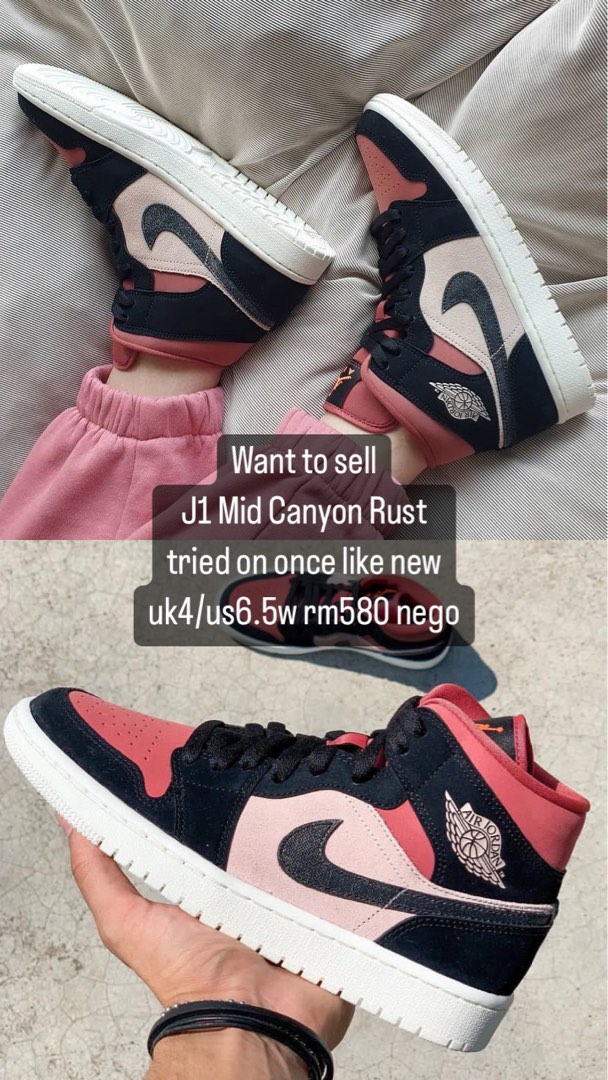 women's air jordan 1 mid canyon rust