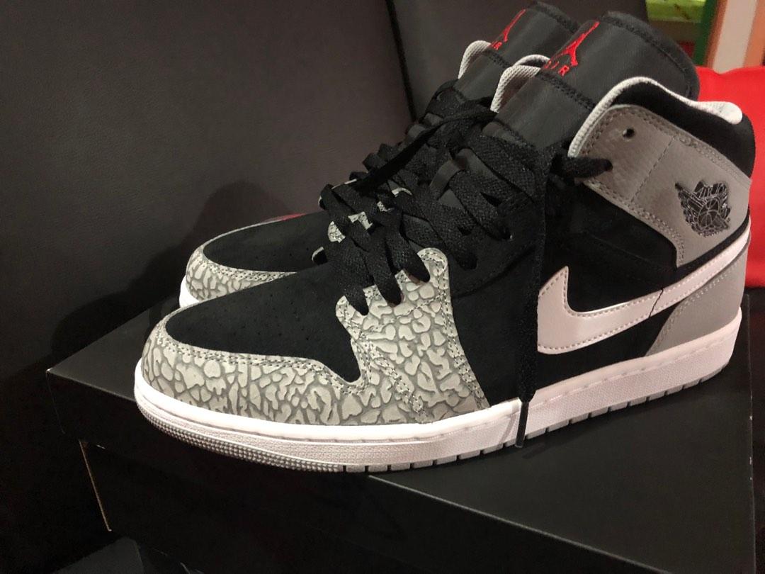 US 11 Nike Air Jordan 1 Mid SE Elephant Toe Men s Fashion