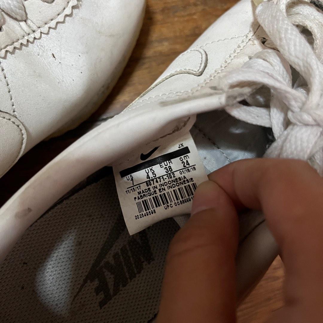 mens nike cortez all white