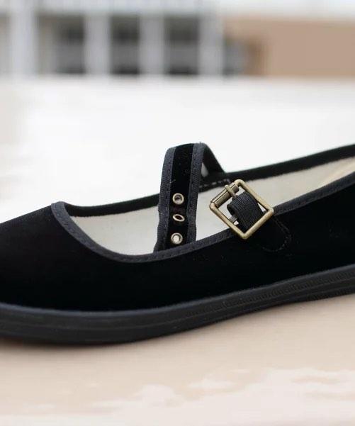 Orcival velvet strap shoes 女裝鞋平底鞋, 預購- Carousell