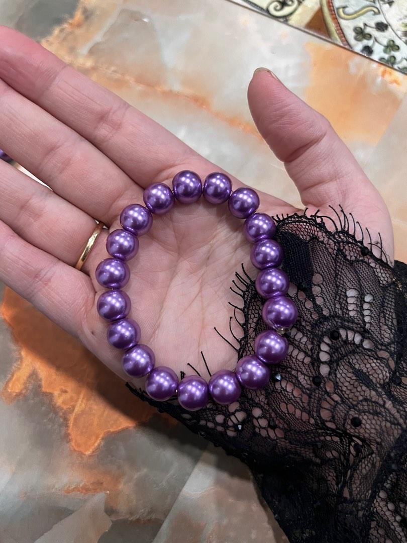 Purple clearance pearl bracelet
