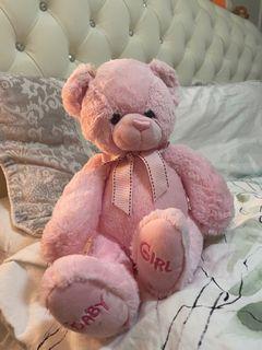 Pink baby girl bear