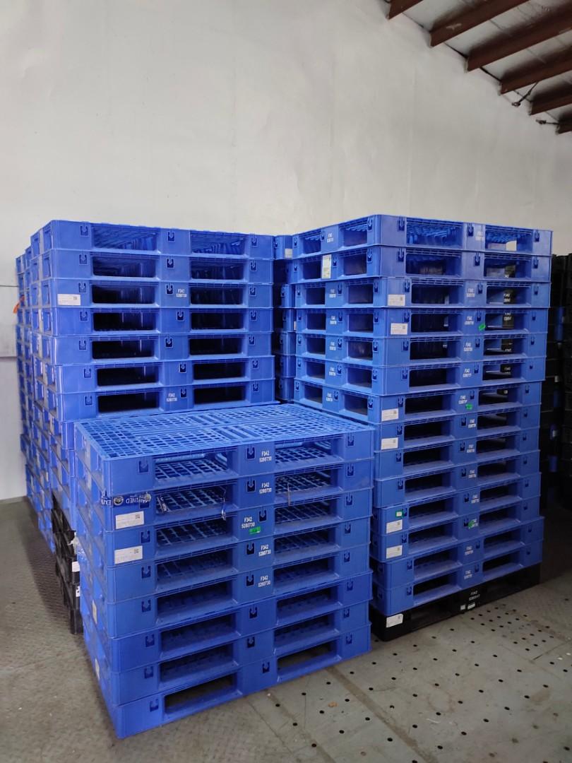 Plastic Pallet / Paleta (blue, black), Commercial & Industrial