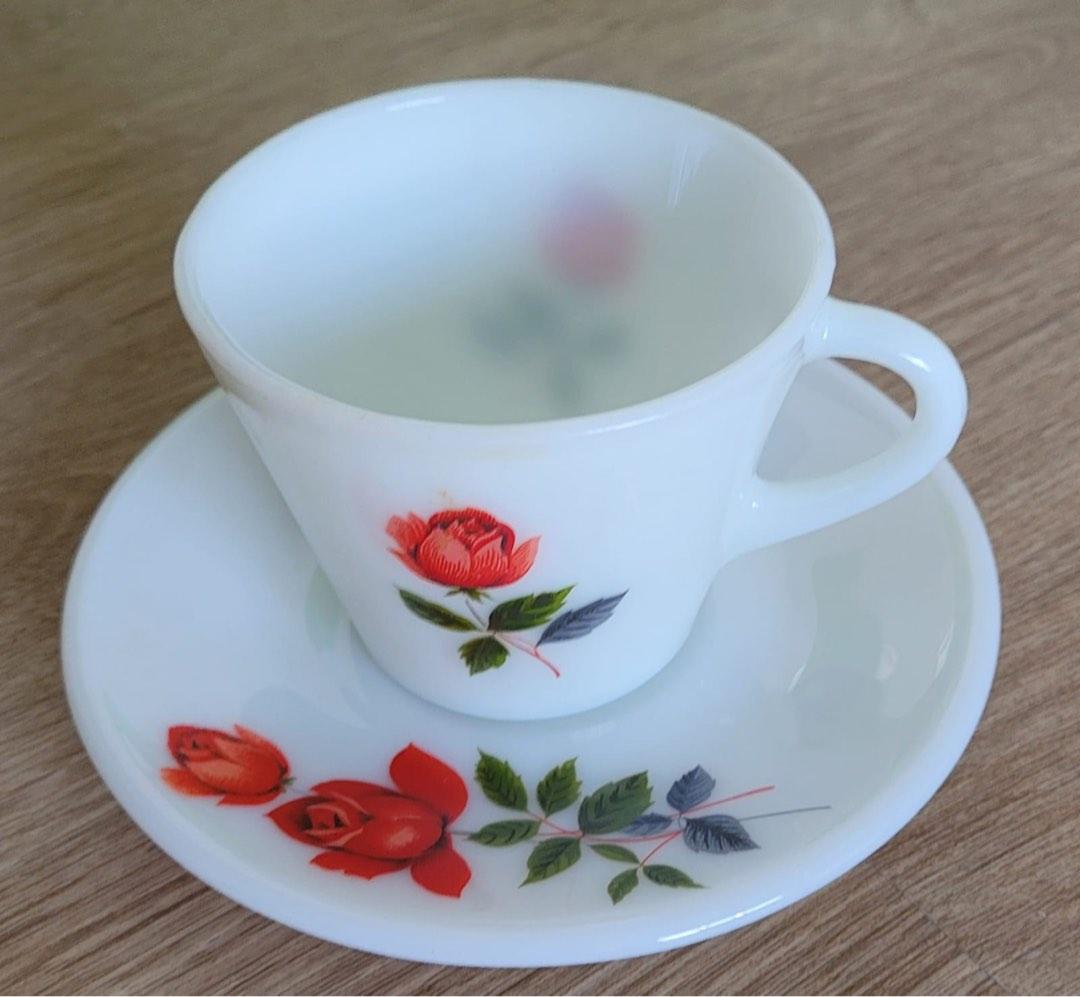 Pyrex cup and saucer, Furniture & Home Living, Kitchenware & Tableware
