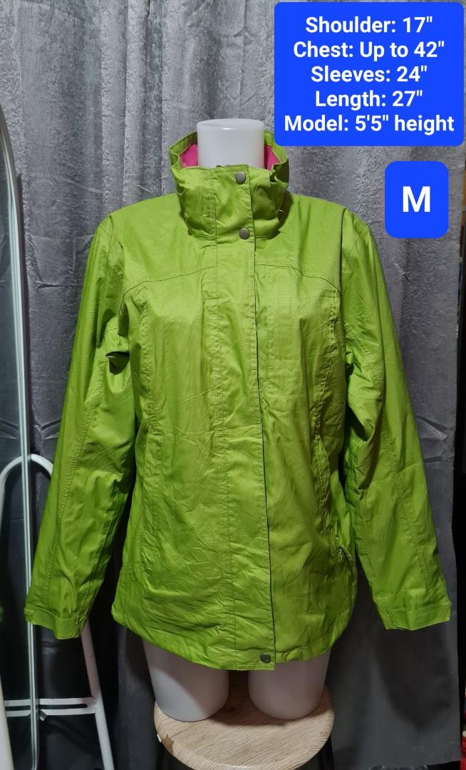 QUECHUA Avocado Green Windbreaker Jacket for Women Medium Size UKAY