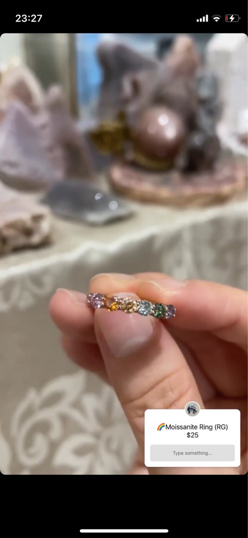 Rainbow moissanite clearance