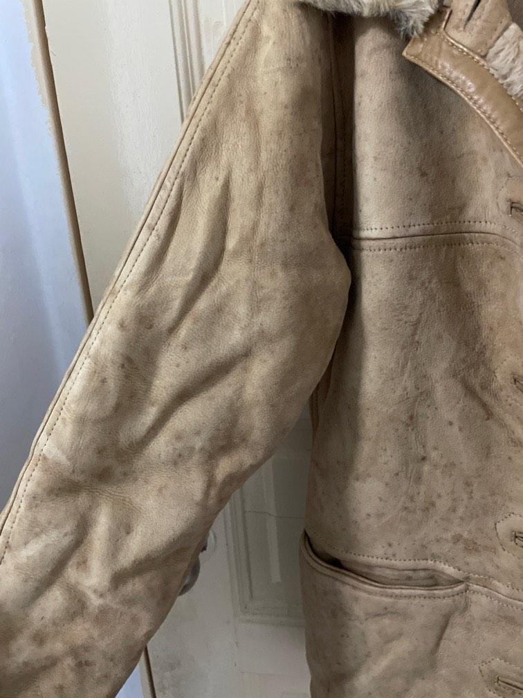 Real sheepskin leather jacket on sale
