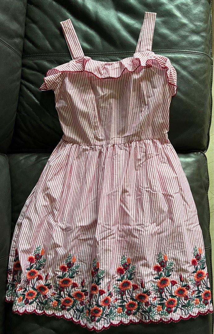 Red and white cocktail dress hot sale