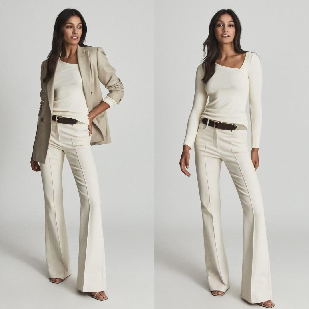 Reiss Carly Asymmetric Neck Jersey Top