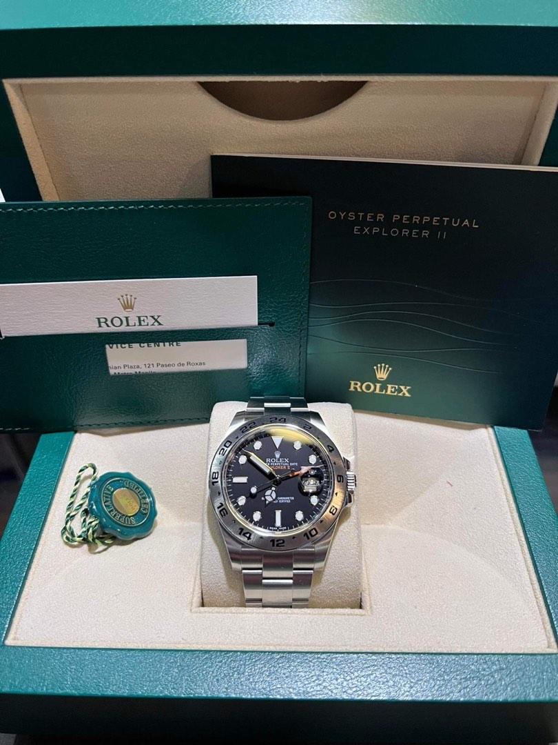 Rolex Explorer 2 (Category: Luxury Watches) located in Paranaque City. Submitted by listitwithb (Listing ID 1185910230, Image 1). Description: 2017 Rolex Explorer 2 Foreign ad Comes with box & inclusions Lost card With verification paper ₱645k .