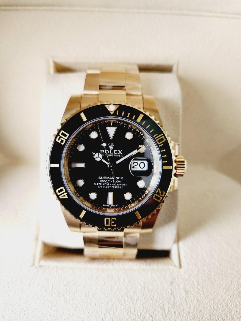 Solid gold hotsell submariner rolex