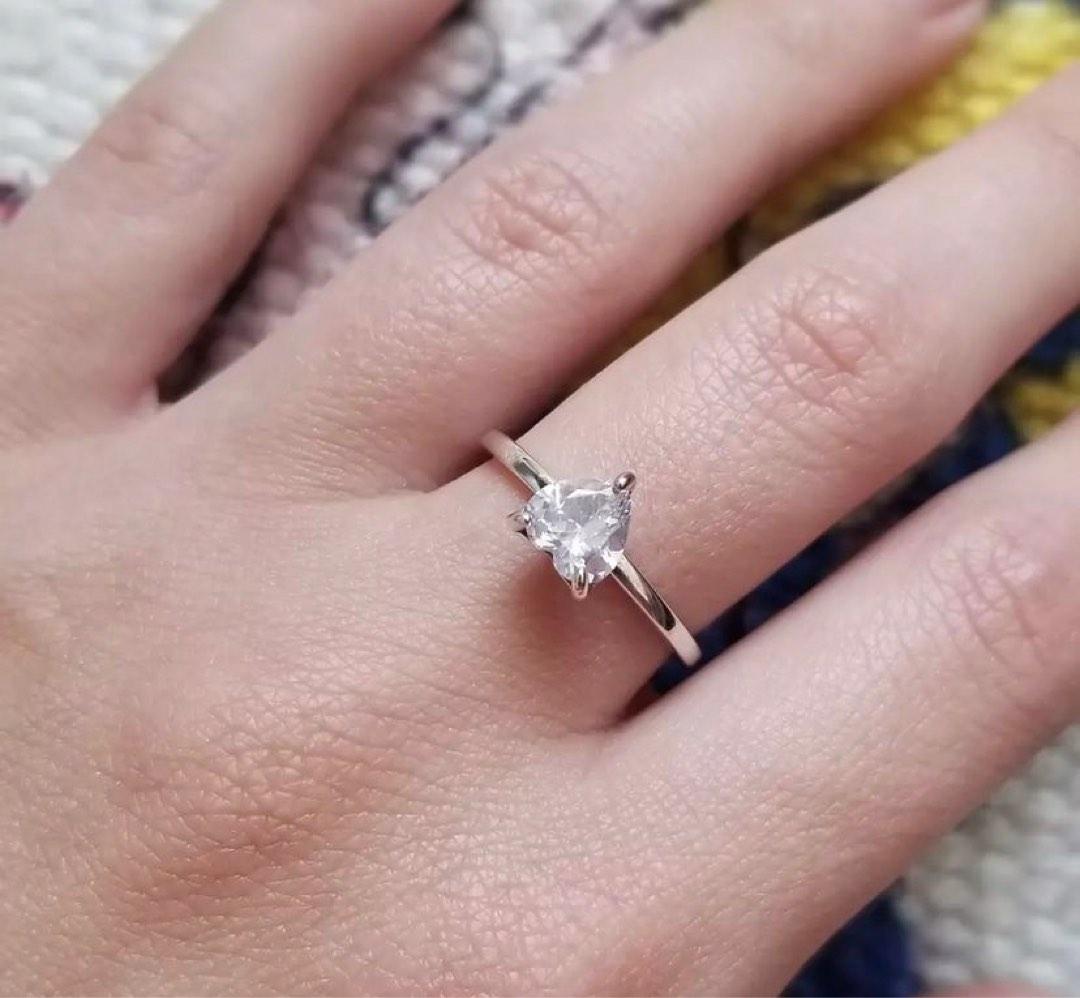 Pandora heart shop solitaire ring