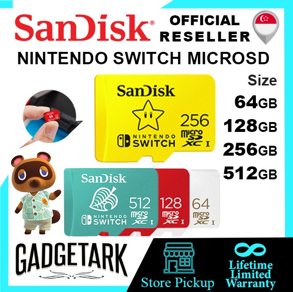 Sandisk Original Memory Card for Nintendo Switch Game Special Purpose  Storage Card 64G 128G 256G 512G U3 V30 A2 micro SD Card
