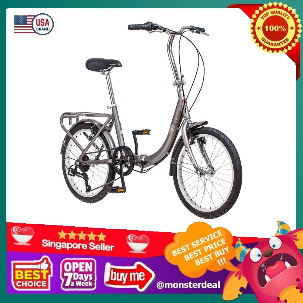 Schwinn Loop Adult Folding Bicycle, 20Inch Wheels, 7Speed, Sports