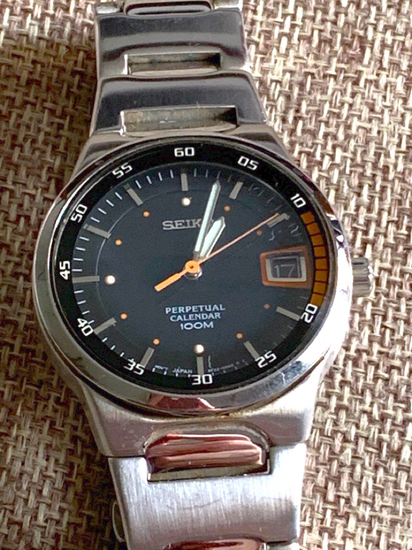 Seiko Perpetual Calendar stainless steel watch Luxury Watches on