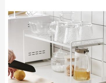Simple Stackable Kitchen Rack Organizer / Simple Spice Rack / Space ...