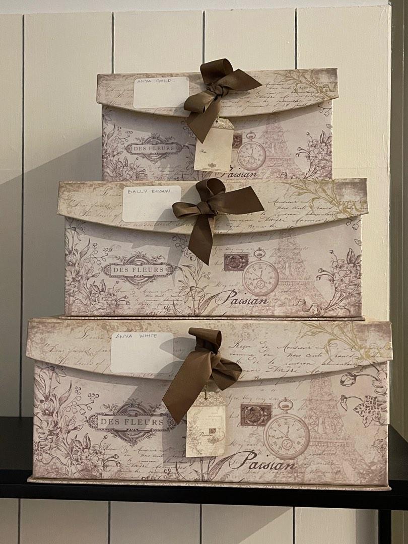 Storage Boxes (Category: Storage Boxes & Baskets) located in Bangi. Submitted by byshim4 (Listing ID 1185946758, Image 2). Description: Storage Boxes for decoration 3pc (small, medium and large) RM 60 Self pickup Bandar Puteri Bangi.