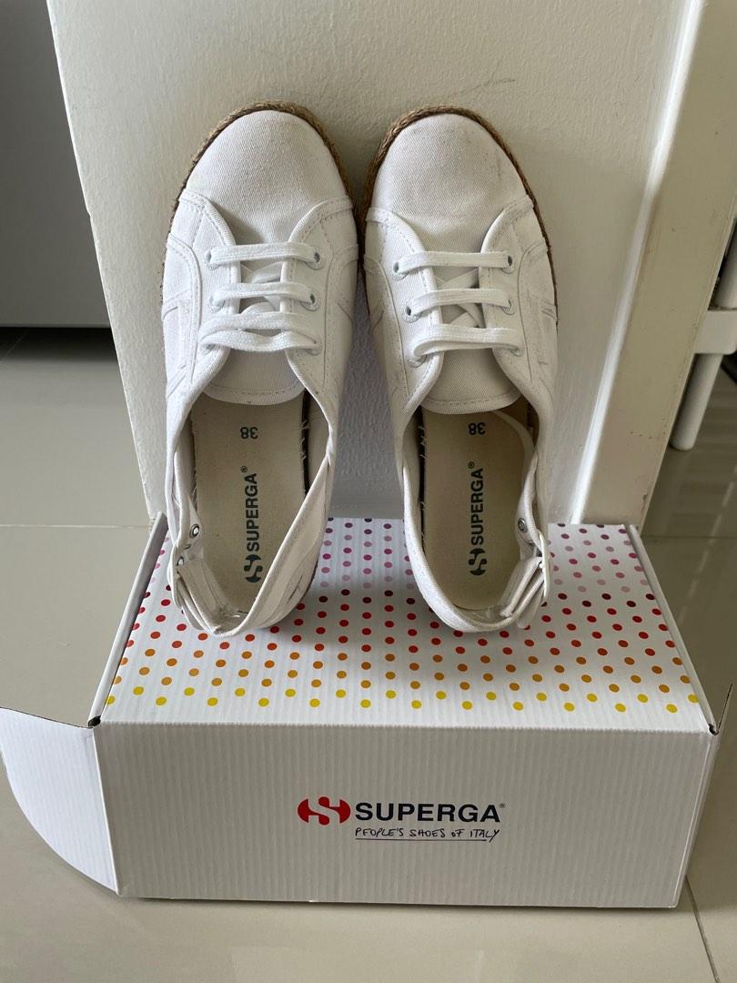 Superga 2933 White Slingback Drill Rope Women s Fashion Footwear