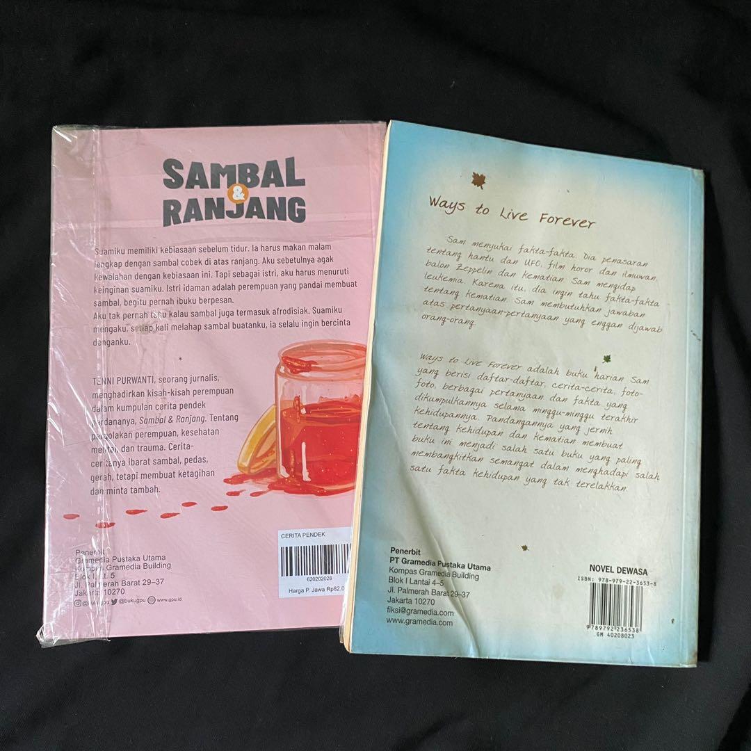 Take All Novel Ways To Live Forever Dan Sambal Ranjang Buku And Alat