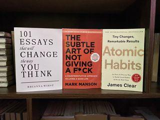 The Subtle Art of Not Giving A F*ck + Atomic Habits + 101 Essays that Will Change the Way You Think