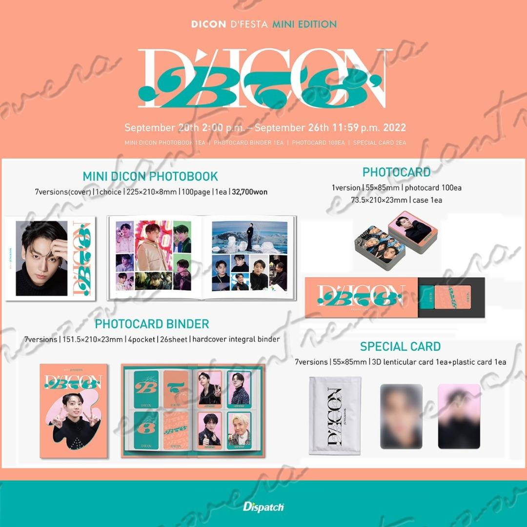TINGI] BTS DICON D'FESTA MINI EDITION — Binder, Photobook & Member