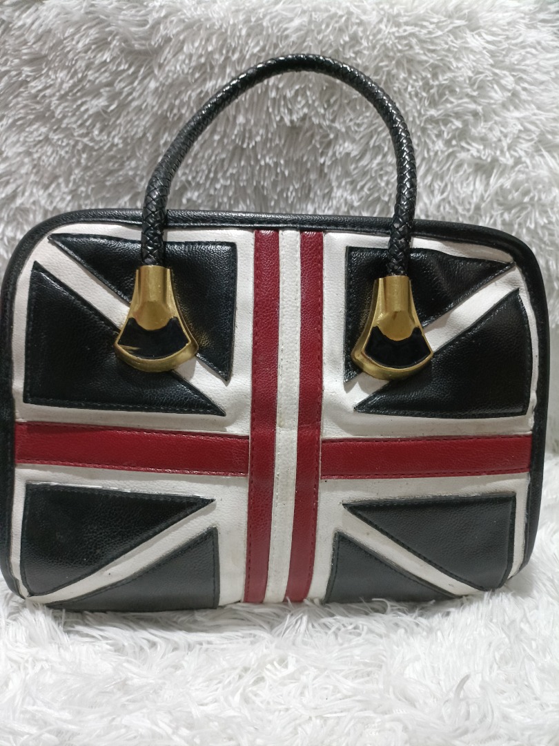 Union Jack Genuine Leather Shoulder Bag by Jingpin, Women's Fashion ...
