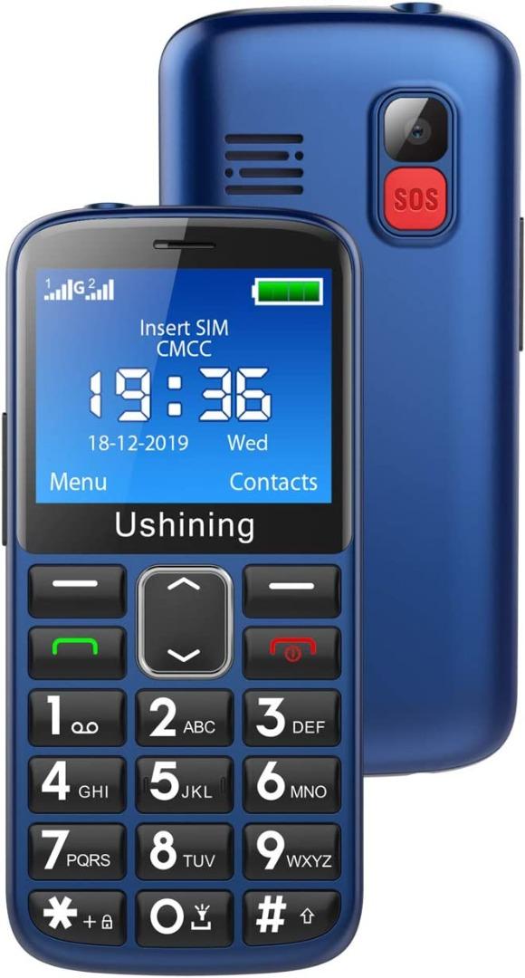 Ushining Big Button Mobile Phone for Elderly, Unlocked Senior Mobile