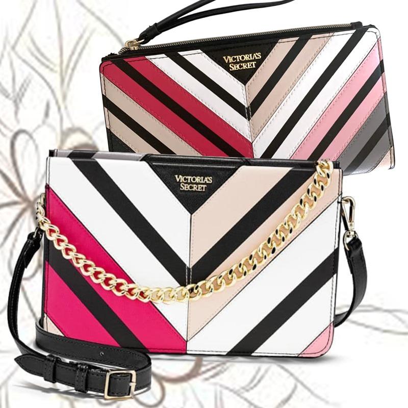 Victoria's Secret Multicolor Chevron Crossbody Bag - Wishque