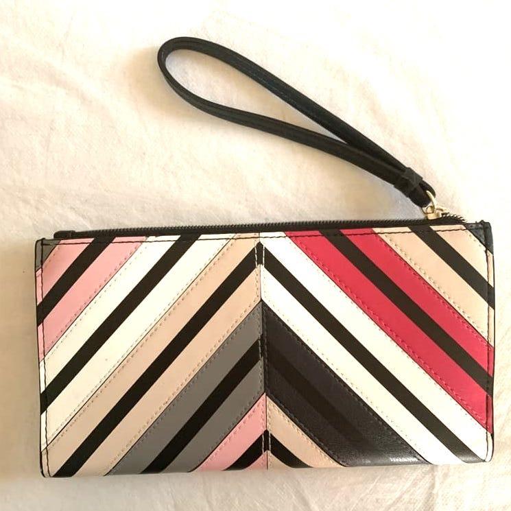 Victoria's Secret Multicolor Chevron Crossbody Bag - Wishque