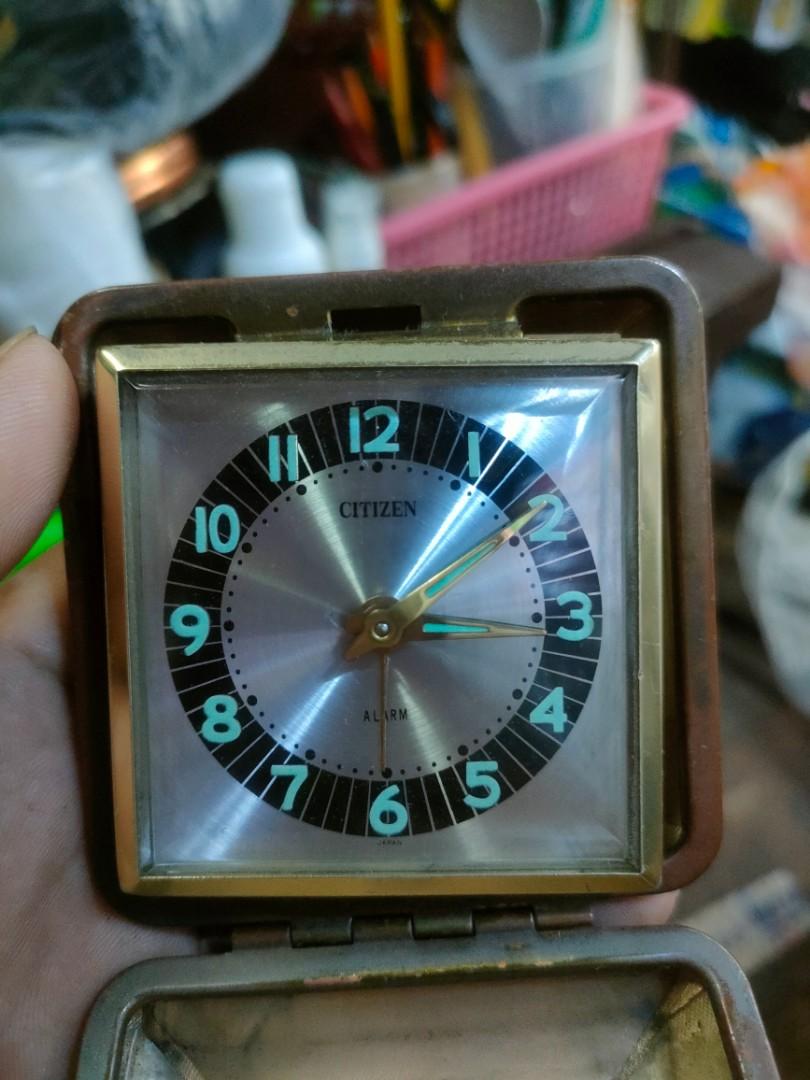 Vintage Citizen alarm clock japan, Furniture & Home Living, Home Decor