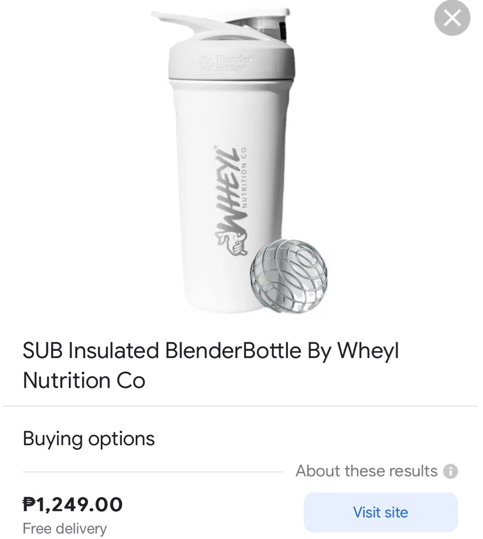 Wheylco Insulated Blender Bottle, Furniture & Home Living, Kitchenware