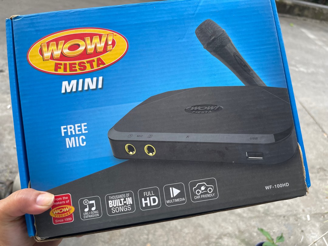 Wow Fiesta Mini WF100HD Portable Karaoke with free mic, TV & Home