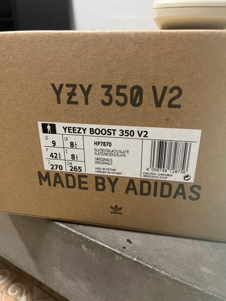 Yeezy Boost Slate US9 Brand new (footlocker) , Men's Footwear, on