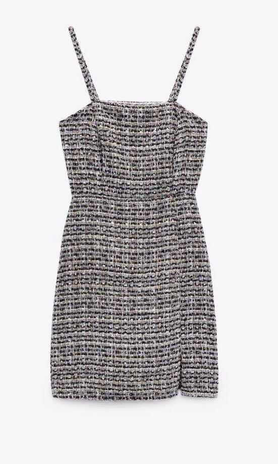 chinese dress ladies Black Houndstooth Belted Bandeau Midi Dress - Event Dresses