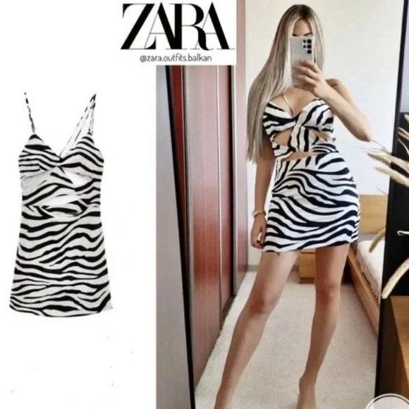 Zara Dress (Category: Dresses) located in Makati City. Submitted by everything.peachy (Listing ID 1185952524, Image 2). Description: Brand new with tag XS Gcash/BPI Shopee checkout or grab/Lalamove if around MM.