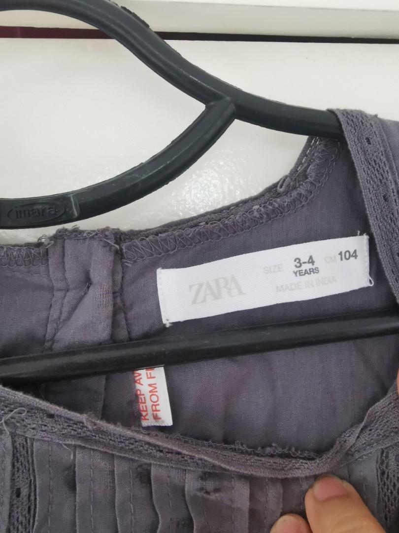 Zara kids dress (Category: Babies & Kids Fashion) located in Las Pinas. Submitted by destashingpinayph (Listing ID 1185961135, Image 3). Description: Once worn Size 3-4 on tag may firlt til petite 5y.o Decluttering.