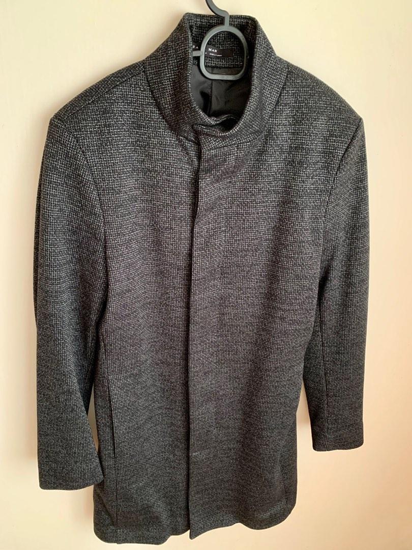 zara oversized grey coat