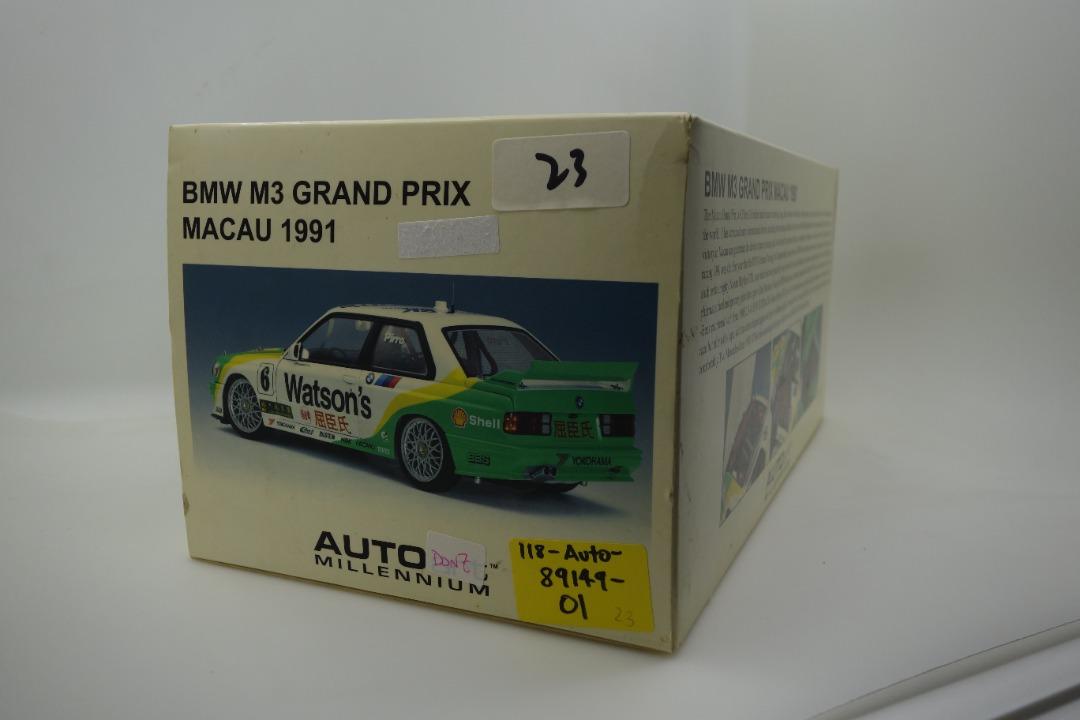 1 18 Autoart Bmw M3 Grand Prix Macau 1991合金模型車 興趣及遊戲 玩具 遊戲類 Carousell
