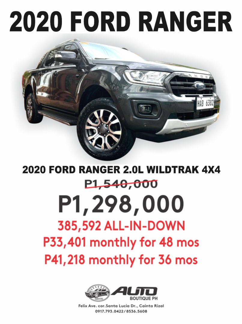 2020 FORD RANGER WILDTRAK 4X4 Auto, Cars for Sale, Used Cars on Carousell