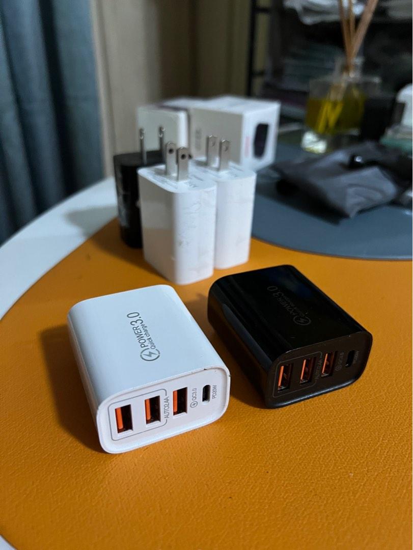 20 Watts Usb and C 4 Port Adaptor Adapter (Category: Cables & Adaptors) located in Manila. Submitted by razelysonn (Listing ID 1186139072, Image 1). Description: pm me.