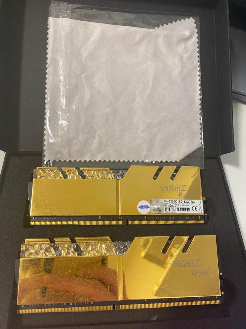 32GB DDR4 G.Skill trident Z Royal Gold ram